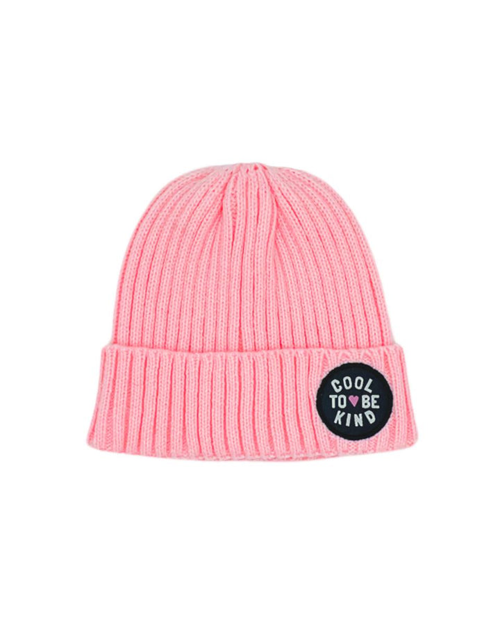 Girls Cool To Be Kind Pink Beanie