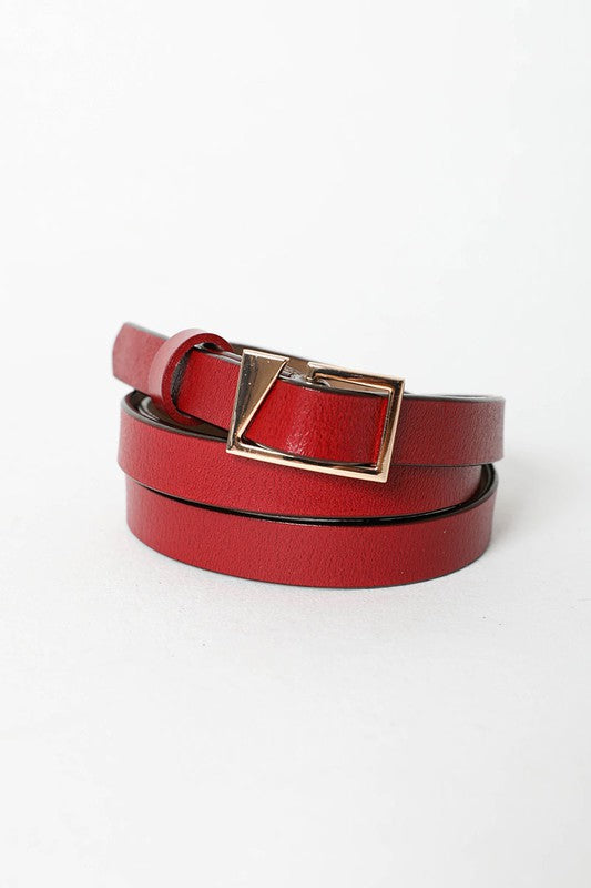 Assymmetrical Leather Belt