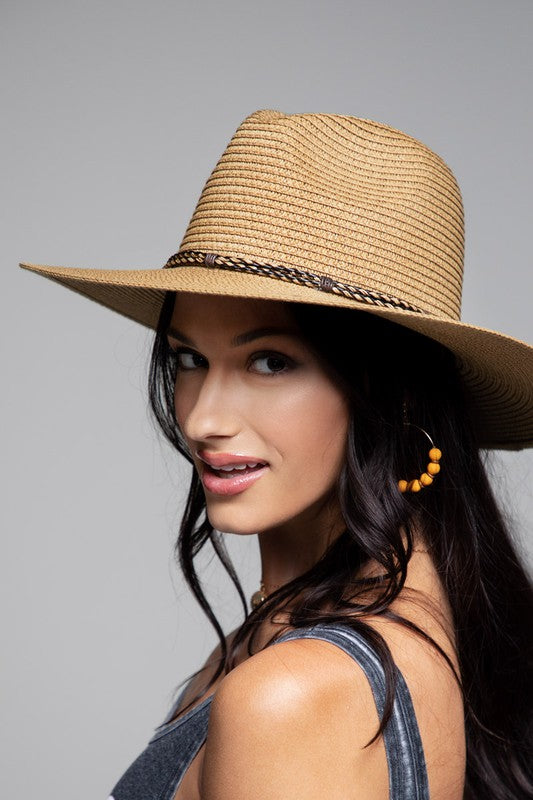 Braided Double Band Tassel Panama Hat