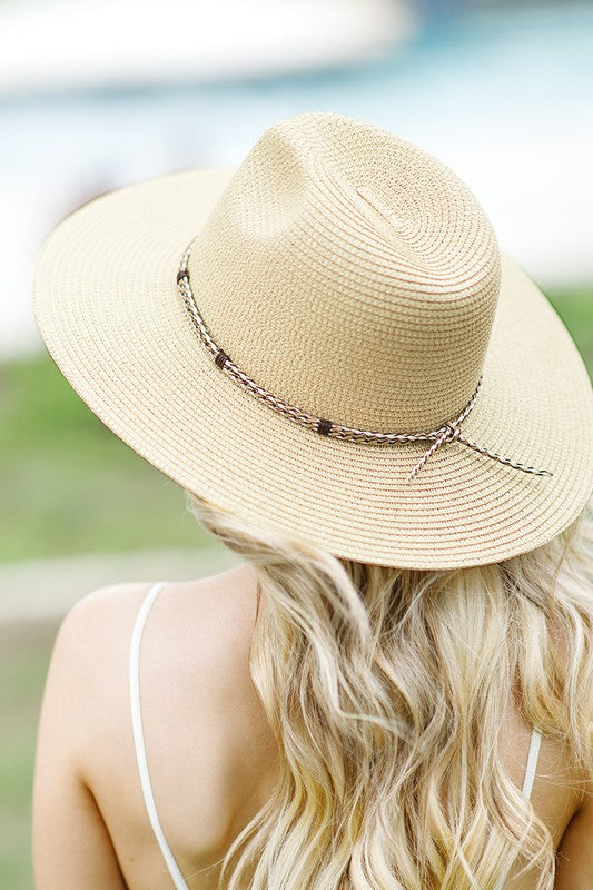 Braided Double Band Tassel Panama Hat