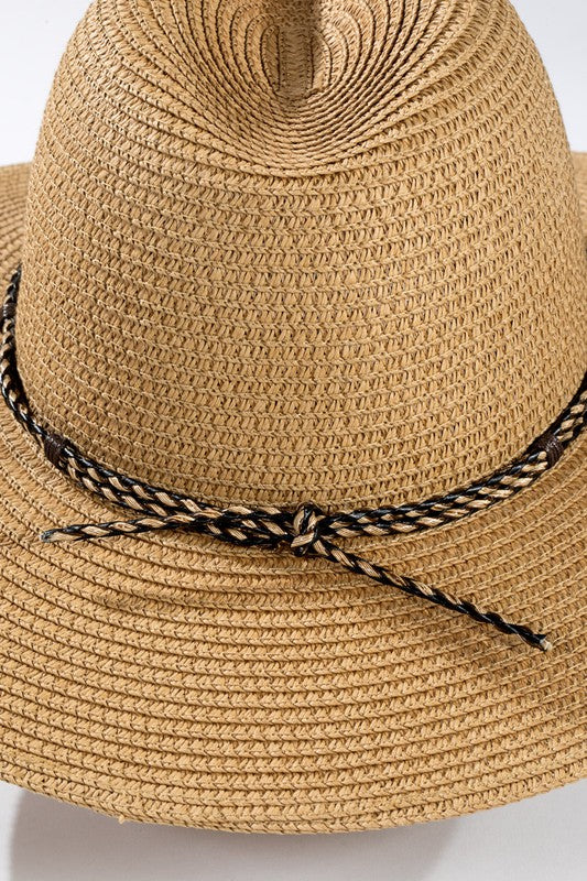 Braided Double Band Tassel Panama Hat