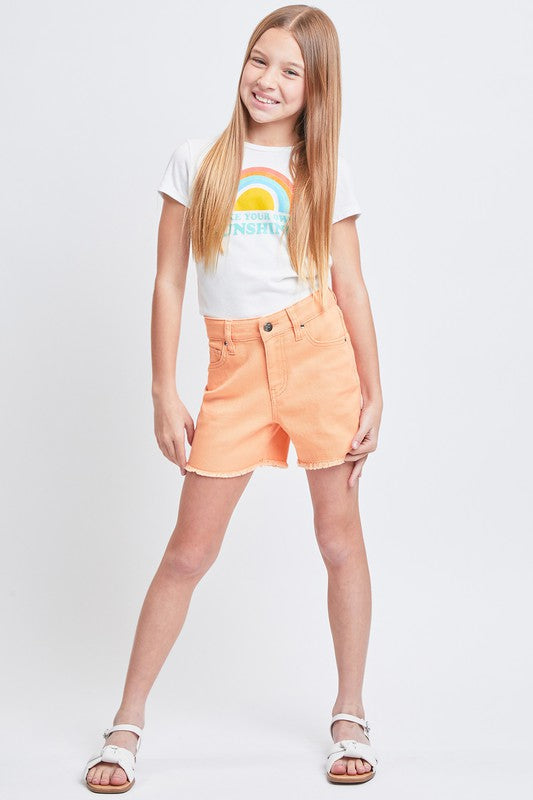 The Girls Summer Fun Tangerine Twill Shorts