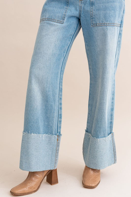 The Elise High Waisted Big Cuff Jeans