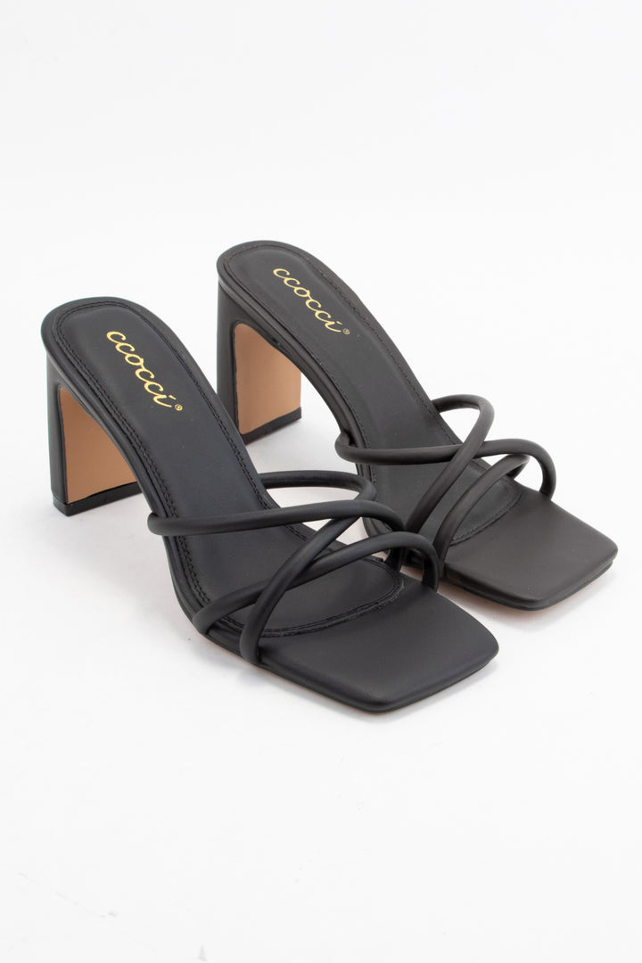 The Casino Night Black Strappy Heels