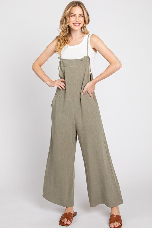 The Farmers Market Linen Blend Overalls