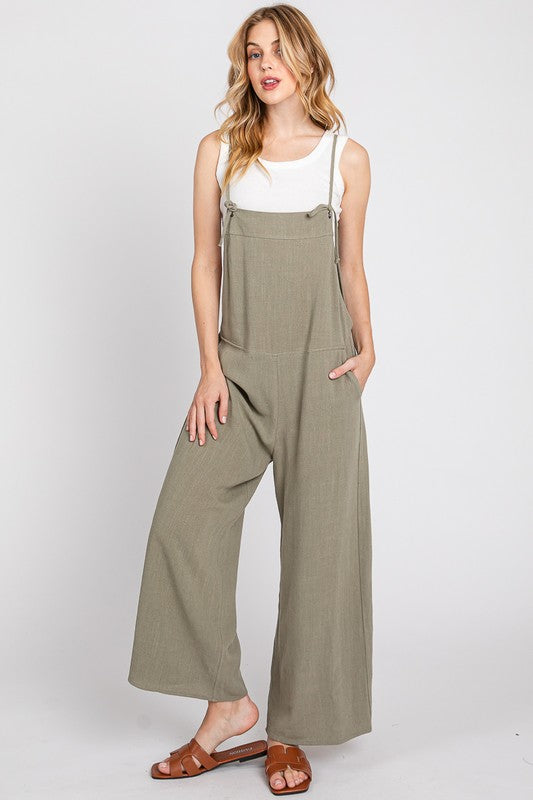 The Farmers Market Linen Blend Overalls