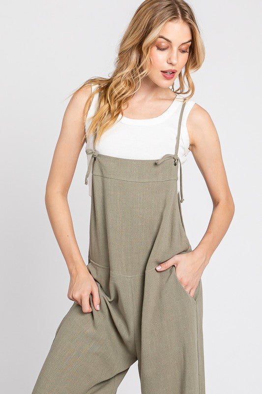 The Farmers Market Linen Blend Overalls