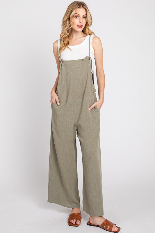 The Farmers Market Linen Blend Overalls