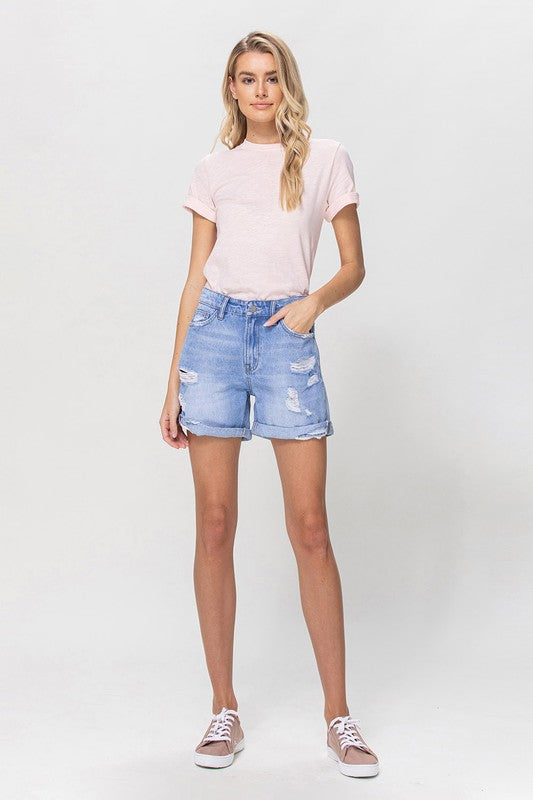 The Venice Beach Distressed Boyfriend Jean Shorts