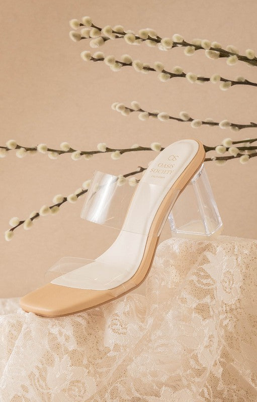 The Emma Clear Block Heels