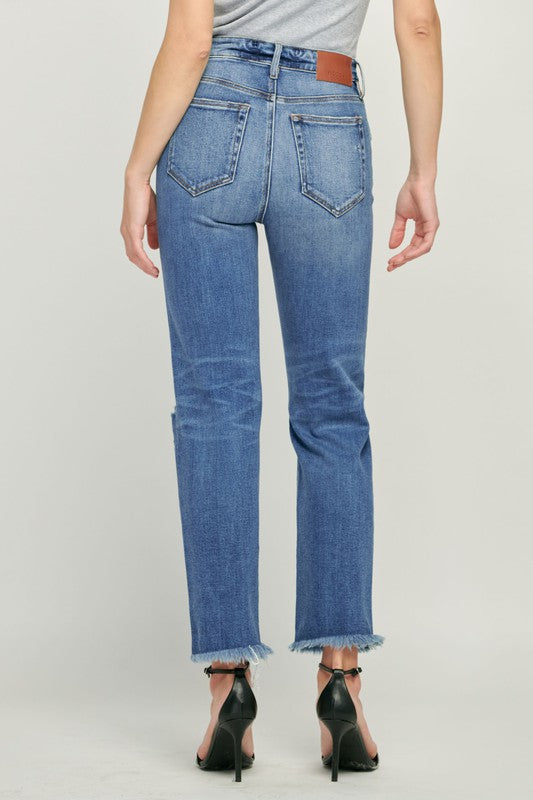 The Day Follows Night High Rise Straight Leg Jeans by Hidden