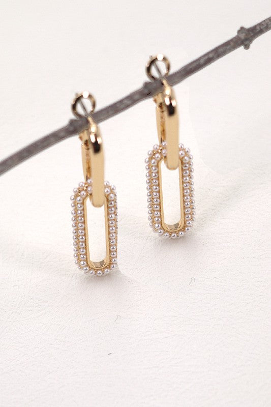 The Linked Pearl Drop Earrings