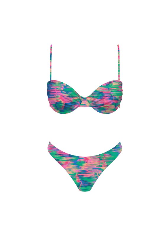 The Neon Splash Bikini Top