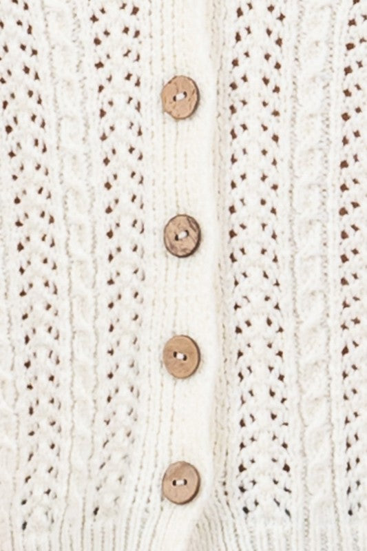 The For Shore Cream Crochet Tank Top