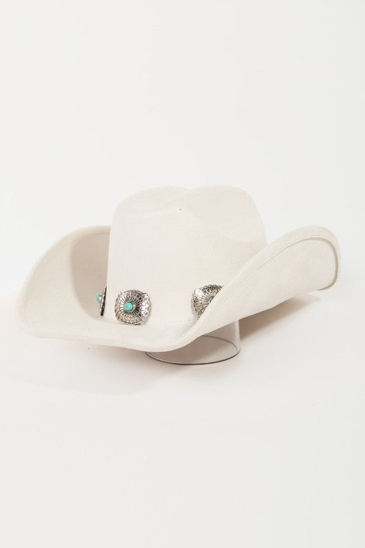 The Turquoise Stud Oval Charms Cowboy Hat