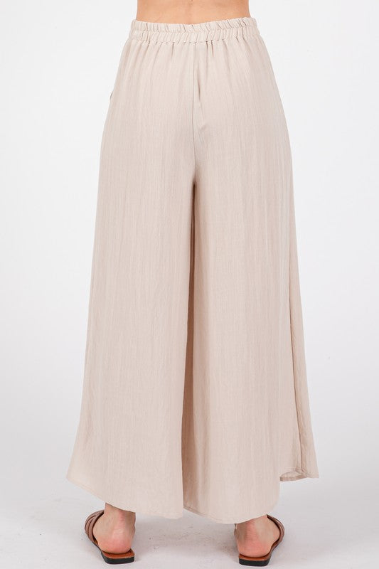 The Morning Coffee Cream Wide Leg Pants