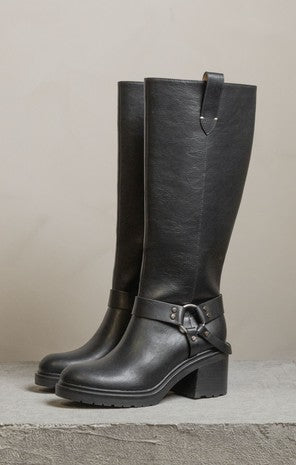 The Leanne Moto Knee High Boots