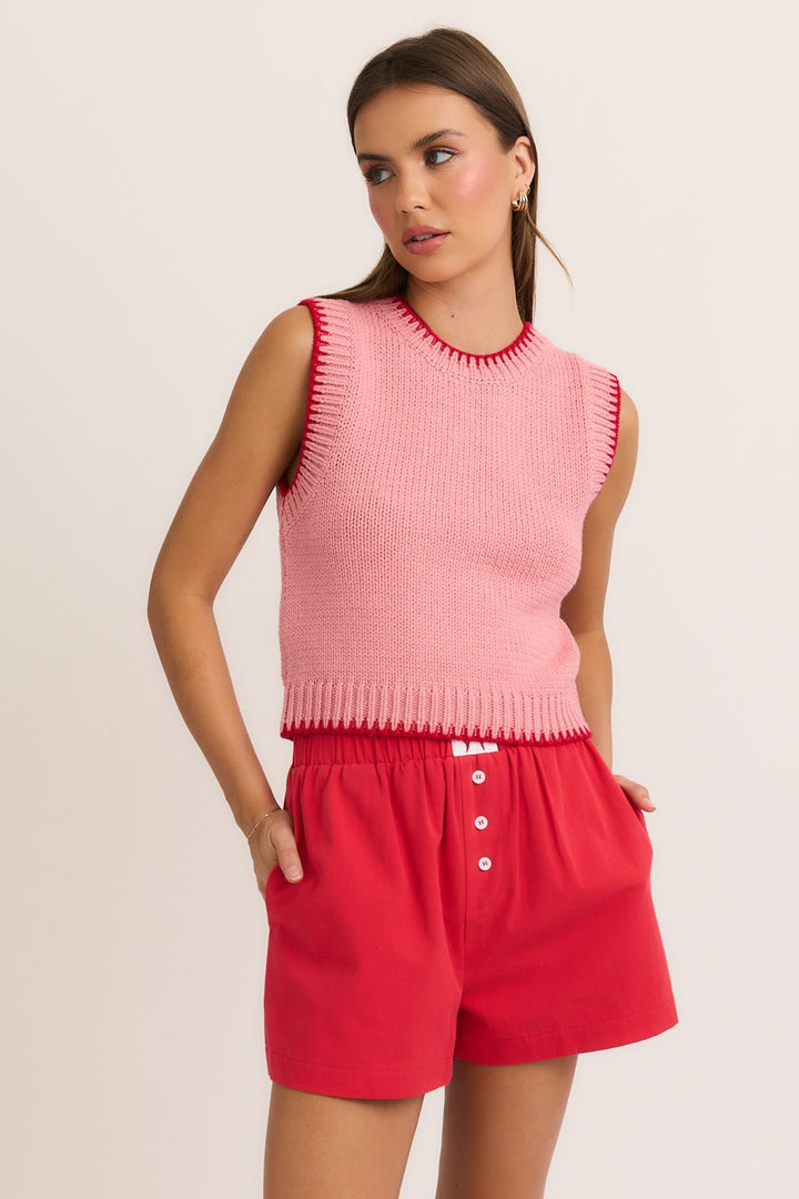 The It's A Stitch Knit Sweater Vest Top