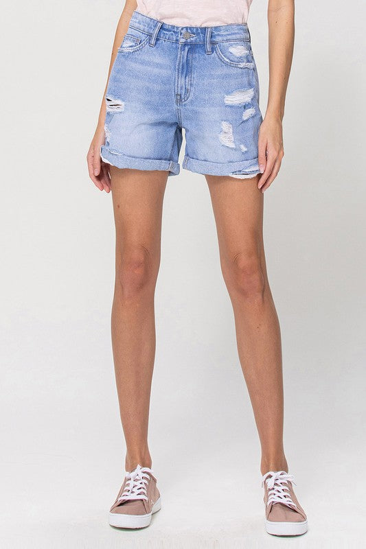 The Venice Beach Distressed Boyfriend Jean Shorts