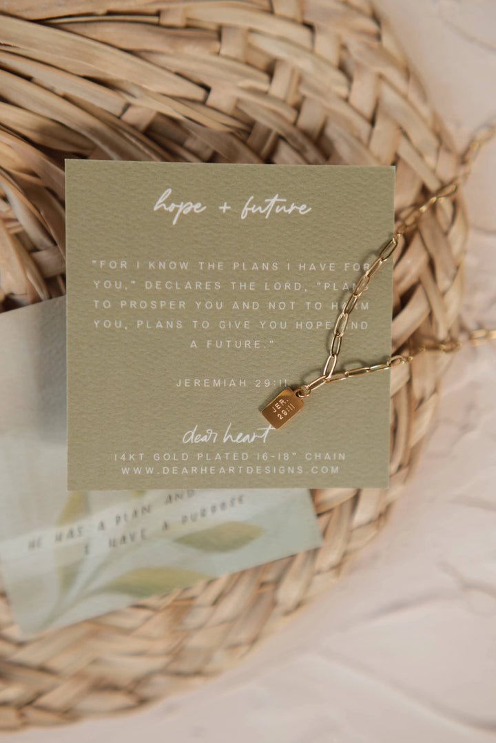 Hope + Future Mini Tag Necklace