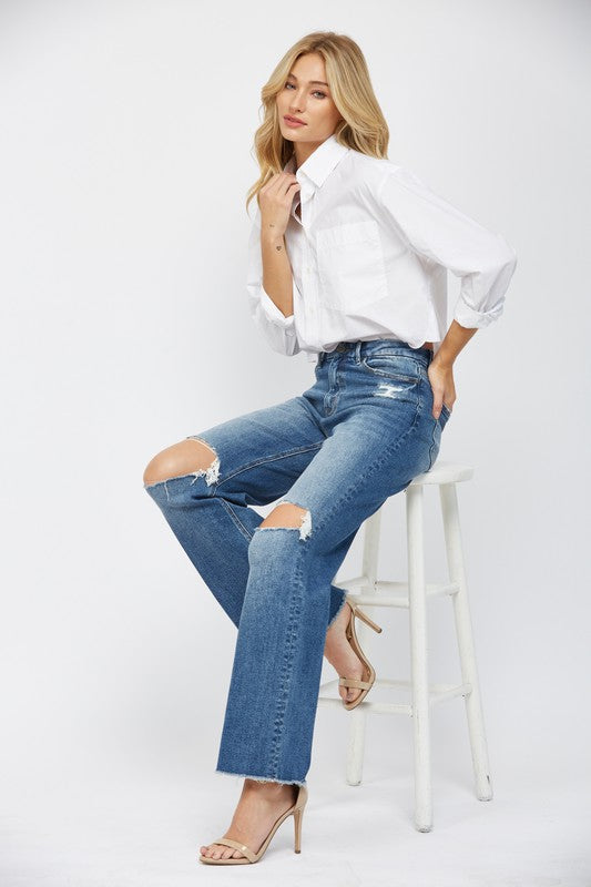 The Jayda Super High Wide Leg Jeans