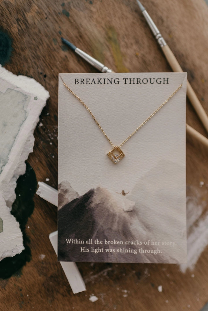 The Breaking Through Gold Necklace