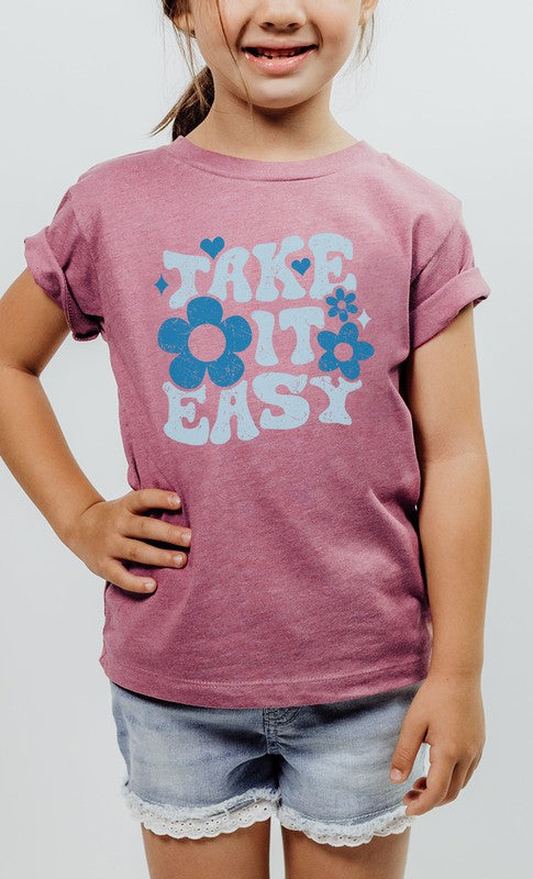 The Girls Plum Take It Easy Graphic Tee