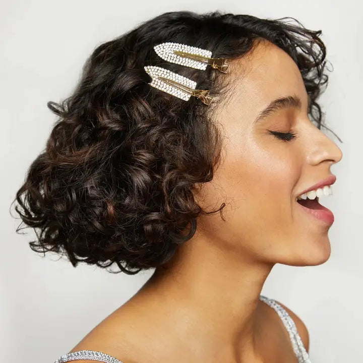 Holiday Gift of Glam Creaseless Rhinestone Hair Clips