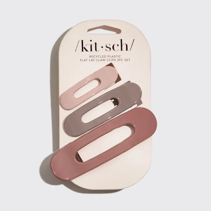 Terracotta 3-Piece Flat Lay Hair Claw Clip by Kitsch