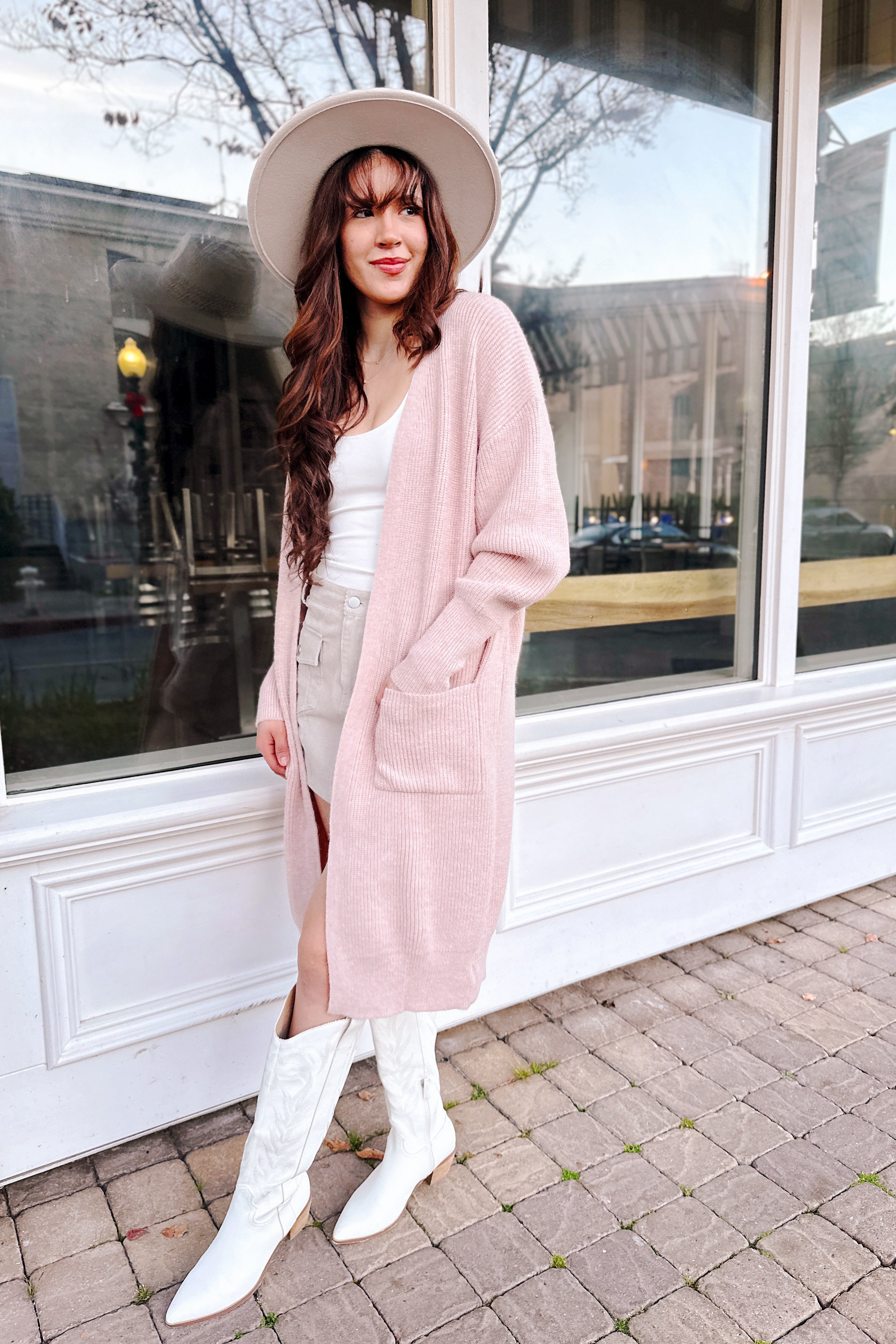 Blush open clearance cardigan