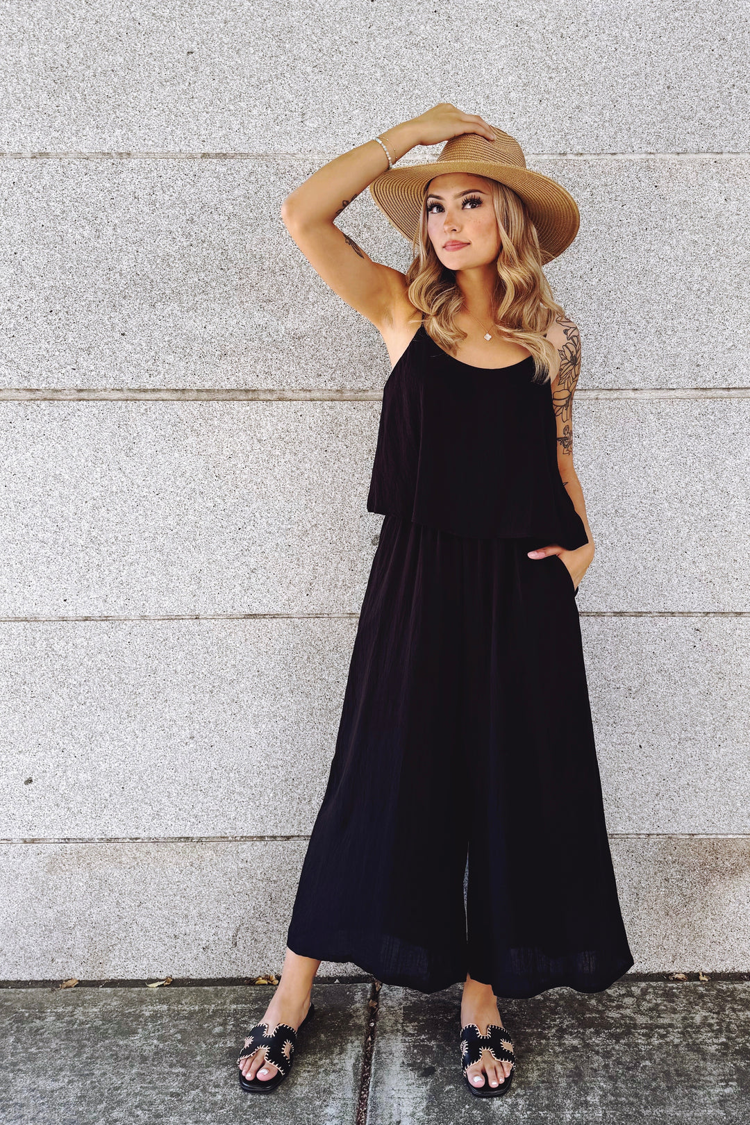 The Keep The Flow Black Jumpsuit