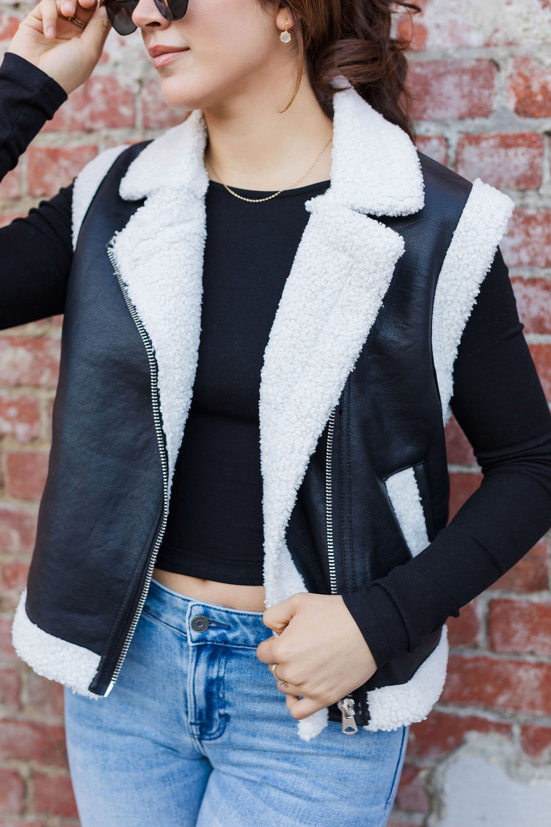 The As Ewe Please Faux Leather Vest