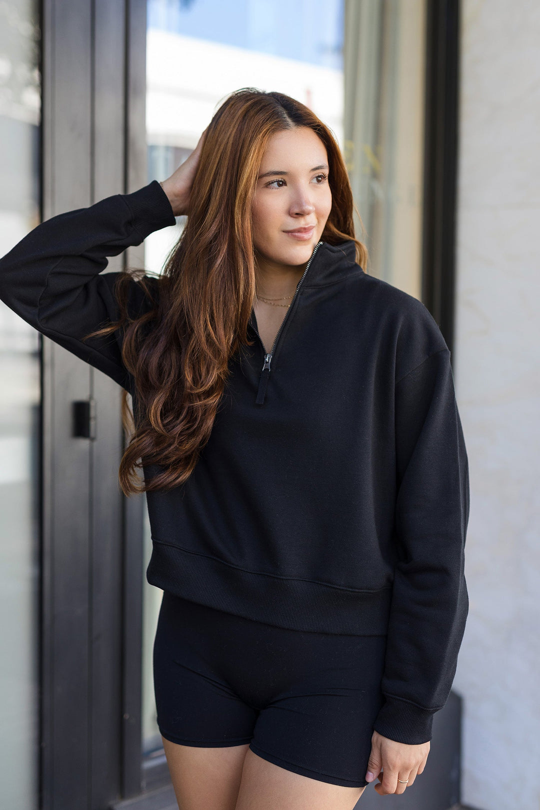 The Around The Way Half Zip Fleece Sweatshirt