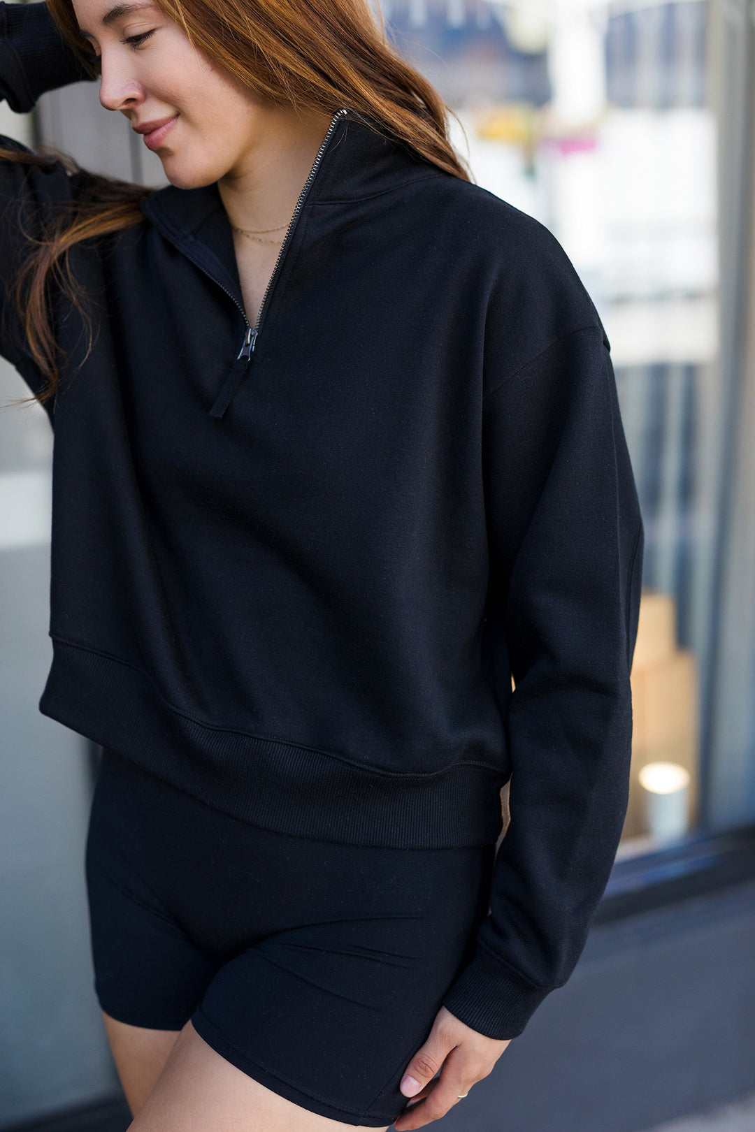 The Around The Way Half Zip Fleece Sweatshirt