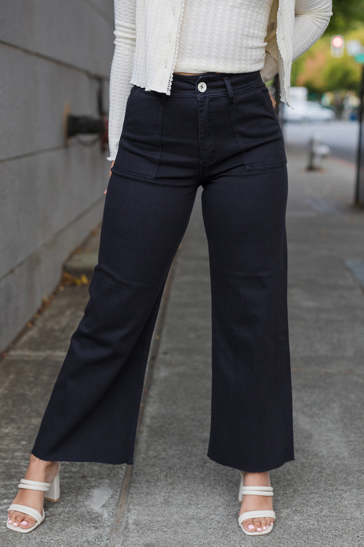 The Washed Ashore  Denim Wide Leg Pants