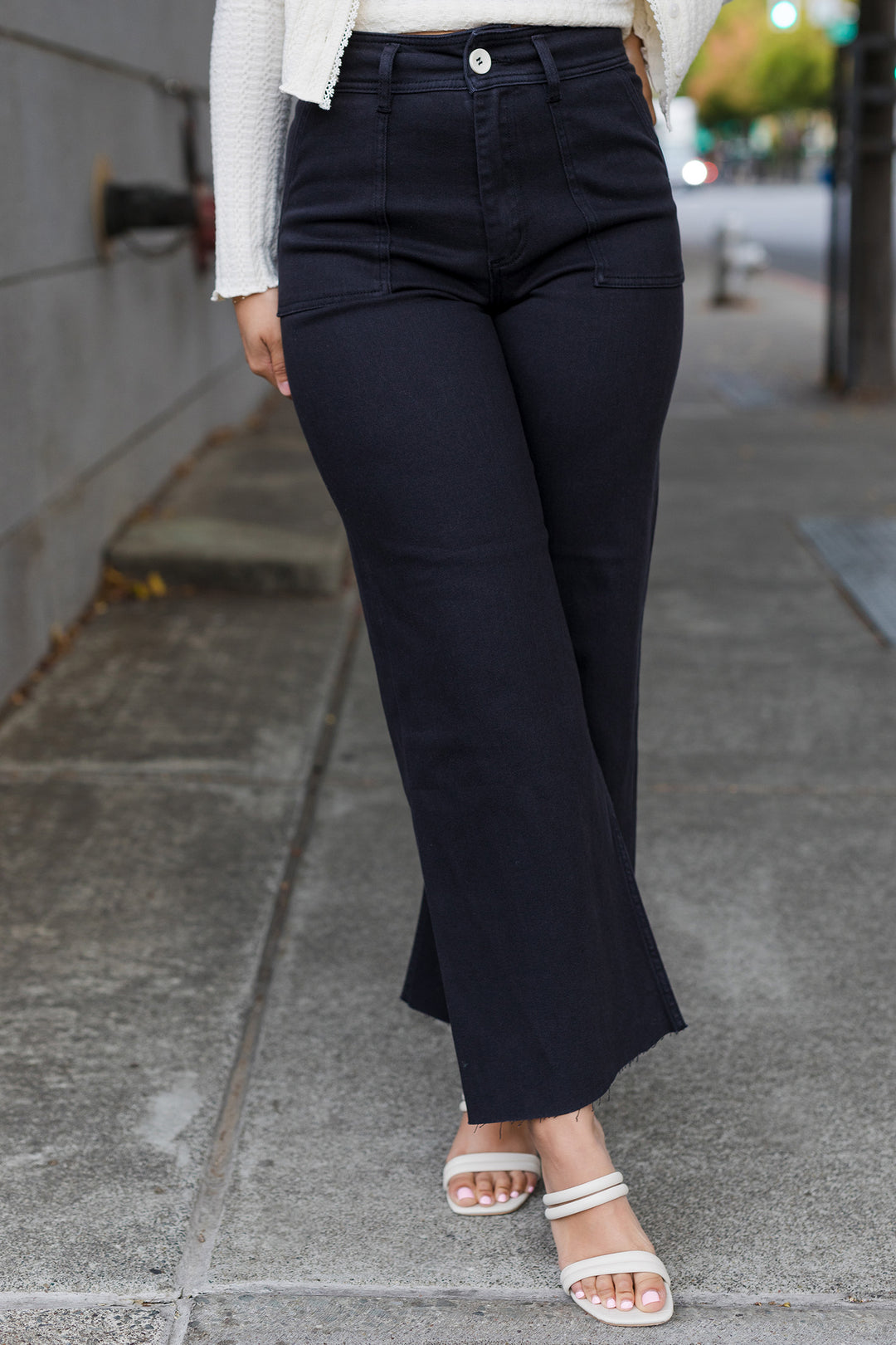 The Washed Ashore  Denim Wide Leg Pants