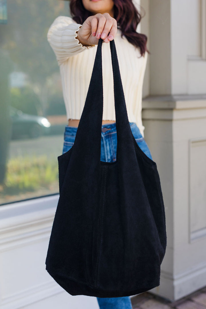 The Gianna Suede Leather Shoulder Bag