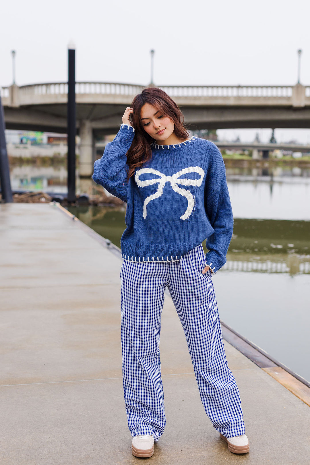 The Trending Blue Gingham Lounge Pants