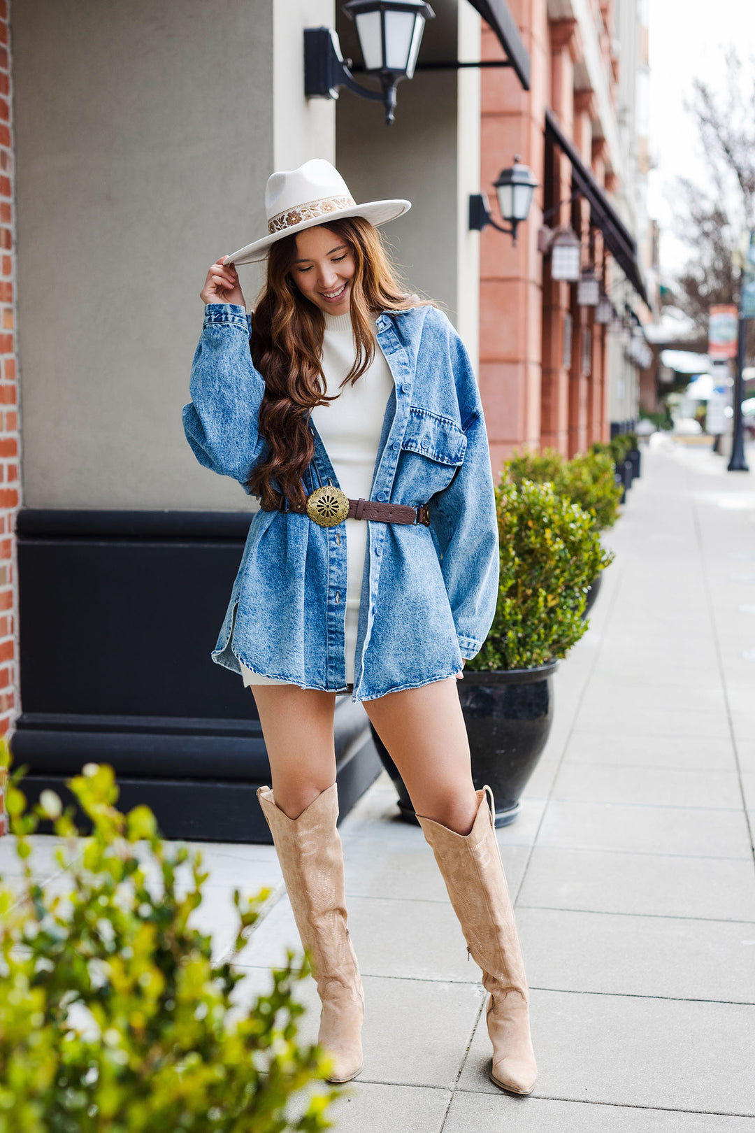 The Finding Balance Oversized Denim Shirt