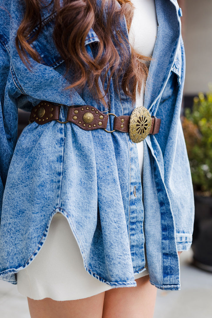 The Finding Balance Oversized Denim Shirt