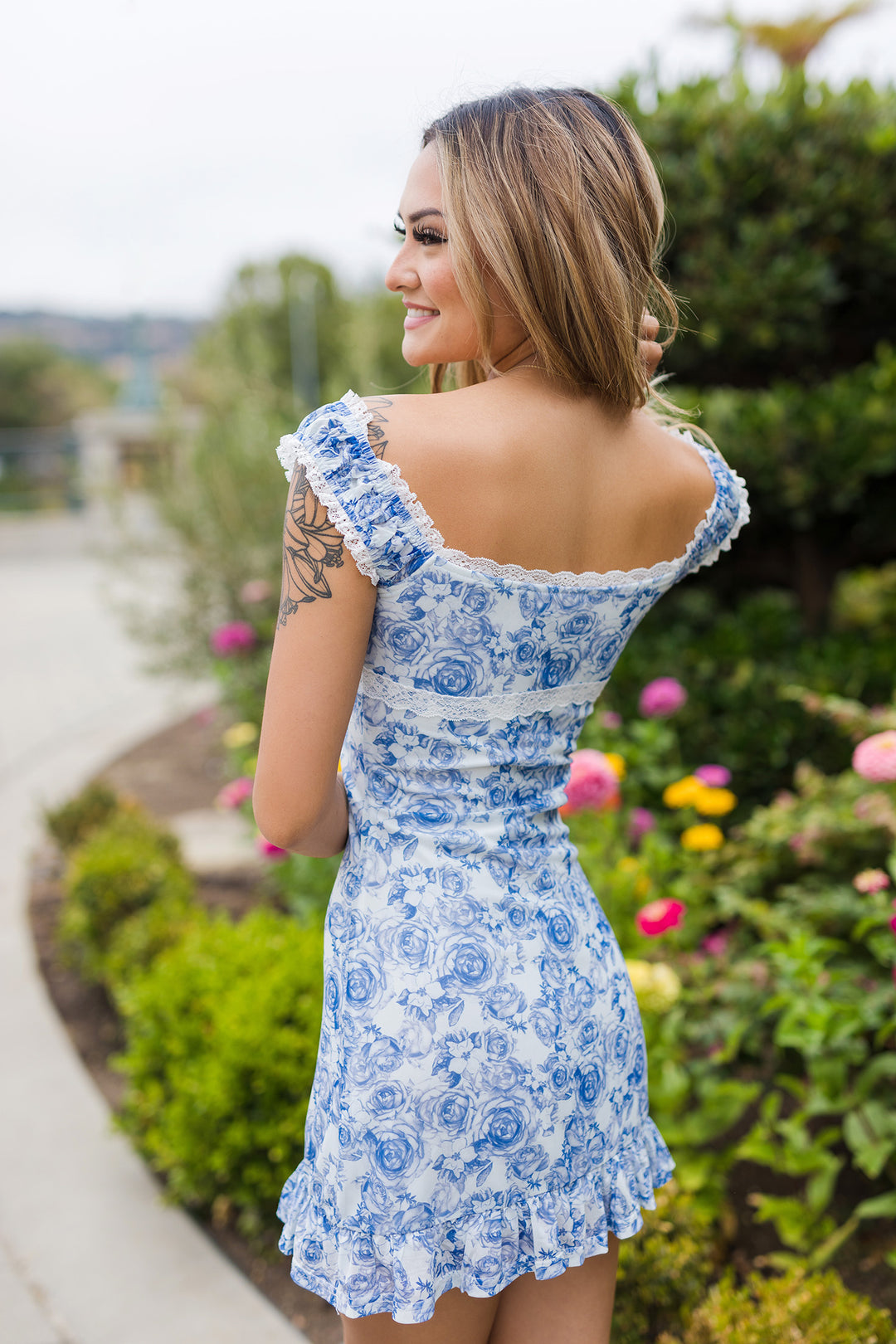 The Betty Blue Floral Mini Dress