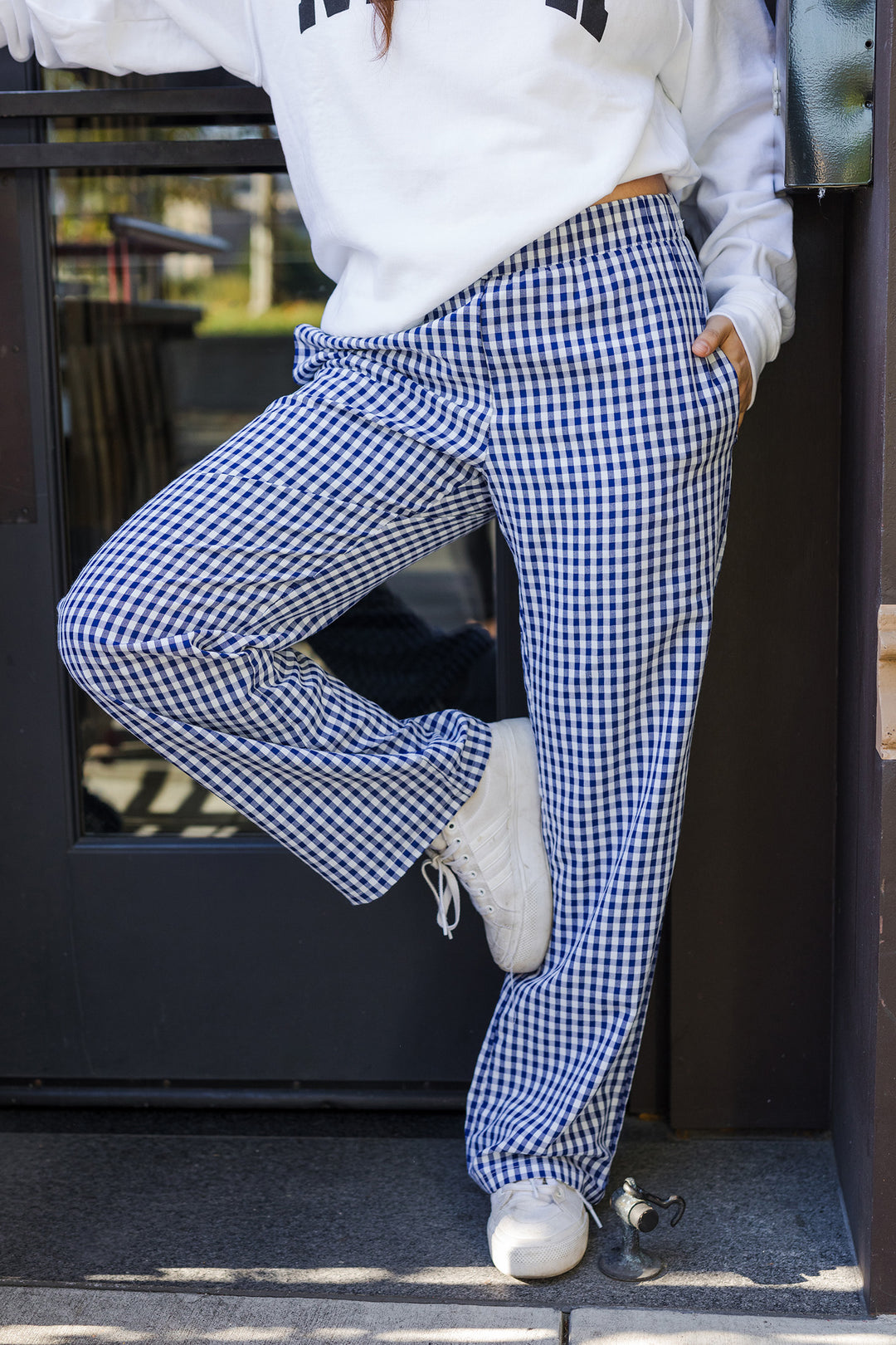 The Trending Blue Gingham Lounge Pants