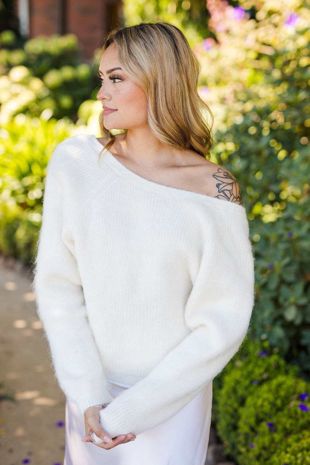 The Plot Twist Ivory Reversible Sweater