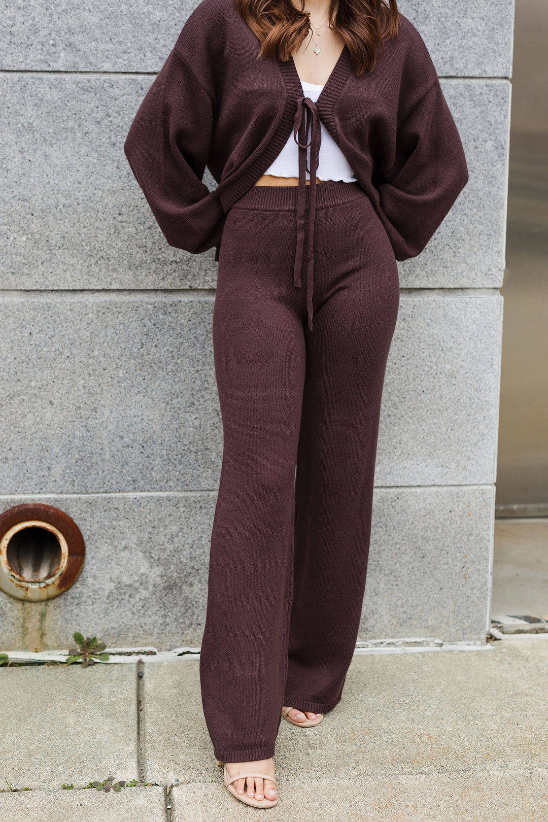 The Chocolate Therapy Oversized Cardigan & Pant Set