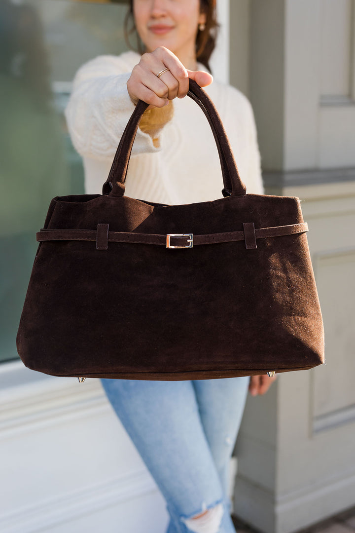 The Coffee Date Suede Bag