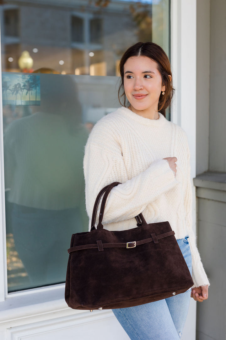 The Coffee Date Suede Bag