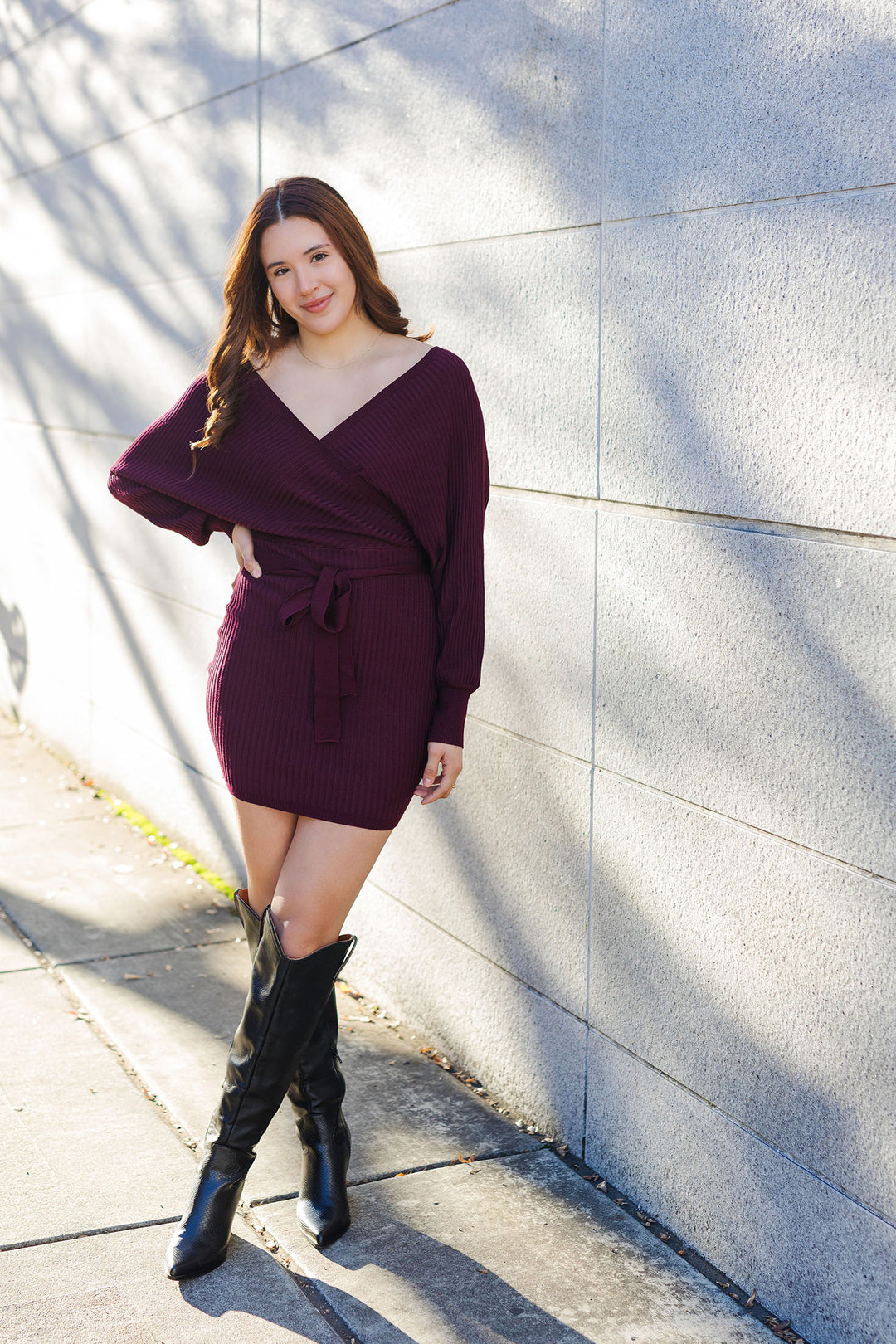 The It's About Wine Knit Mini Dress