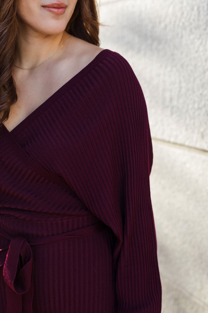 The It's About Wine Knit Mini Dress