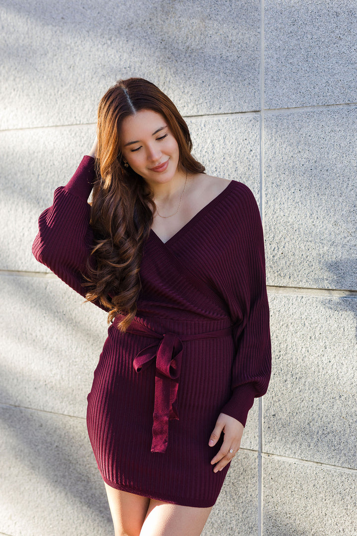 The It's About Wine Knit Mini Dress