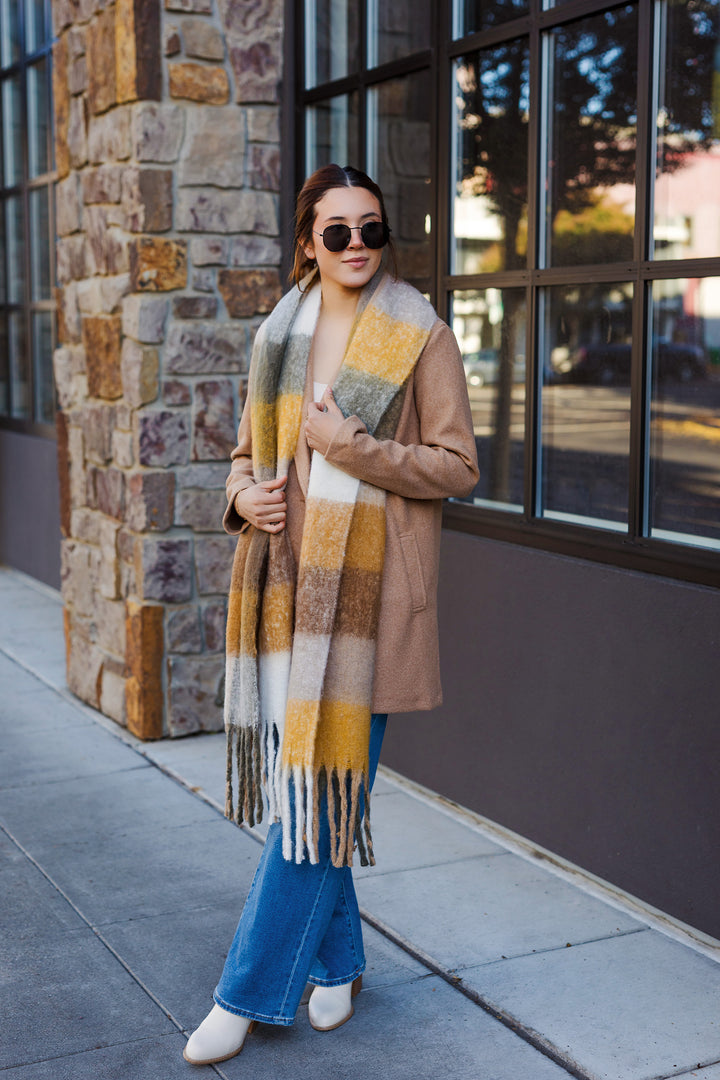 Cozy Breeze Oversized Fringe Scarf